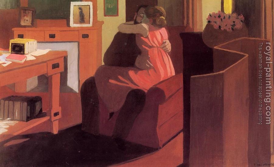 Felix Vallotton : Interior with Couple and Screen, Intimacy